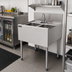 Thumbnail image #3 for Top Shelf TSF24M2 Two-Compartment Stainless Steel Underbar Sink Unit with Backsplash, 24 x 24 Inches