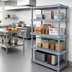Thumbnail image #2 for Millenia 48-Inch x 24-Inch x 62-Inch Polymer Stationary Starter Shelving Unit with 4 Shelves