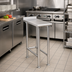 Thumbnail image #2 for Eagle Group Deluxe Series 15 x 24 Inch 16 Gauge Stainless Steel Filler Table with Rear Upturn