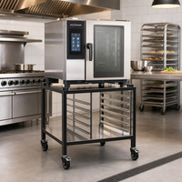 Alto-Shaam Large Combi Oven Equipment Stand with Casters, Shelf and Slides