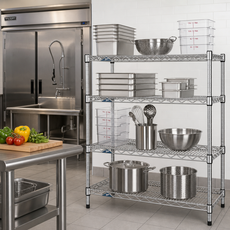 Product image #2 for Metro Super Erecta Super Adjustable Wire Shelf, 30"W x 18"D, Stainless Steel Finish
