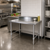 Thumbnail image #2 for John Boos Stallion 30 x 24 Inch Corner Stainless Steel Work Table with 5-Inch Backsplash