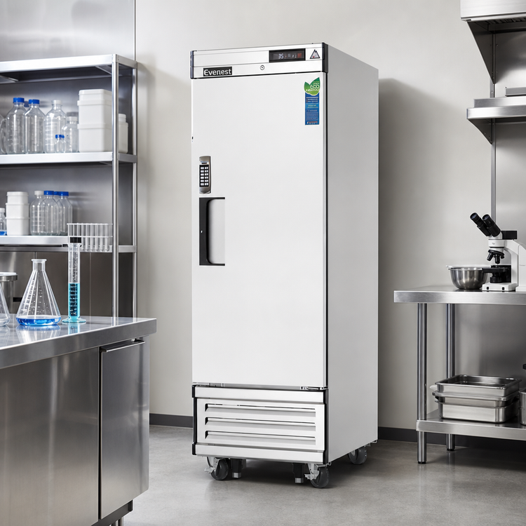 Product image #2 for Everest Refrigeration 23 Cu. Ft. One-Section Laboratory Refrigerator, Bottom-Mounted Self-Contained, Solid Hinged Door
