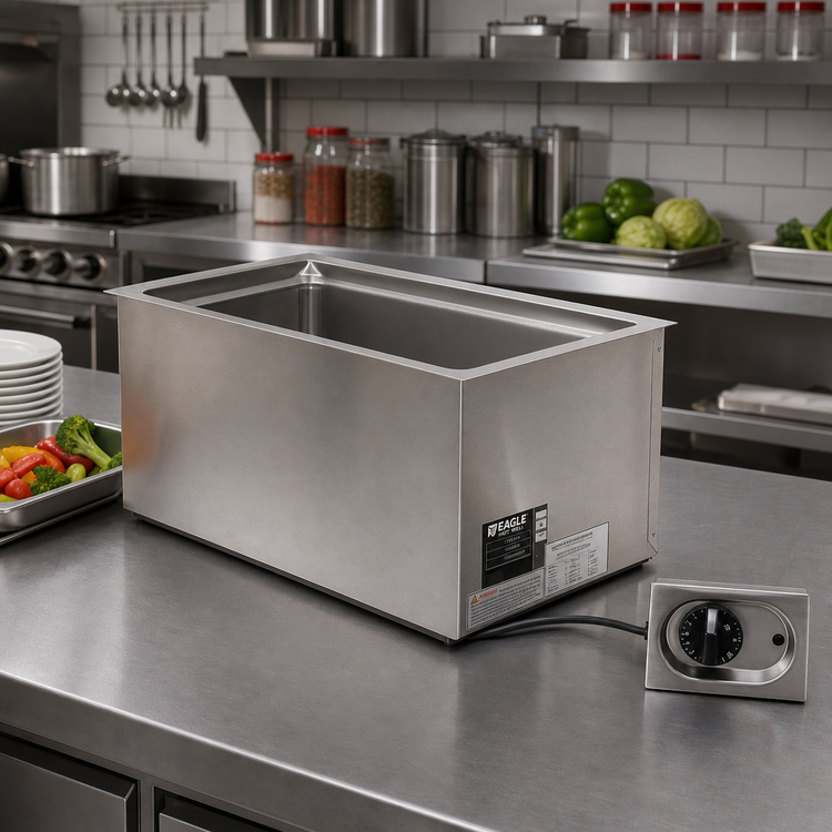 Product image #2 for Eagle Group Built-In Rectangular Electric Food Warmer Hot Well, 12" x 20" Pan Opening