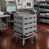 Thumbnail image #2 for Metro Platform Single-Stack Cup and Glass Rack Dolly for 20 x 20 Racks, Aluminum