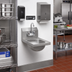 Thumbnail image #2 for Eagle Group Space-Saver Wall-Mount Hand Sink with Splash-Mount Gooseneck Faucet, 304 Stainless Steel