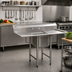 Thumbnail image #2 for Eagle Group 414 Series Single-Compartment Stainless Steel Sink with Dual Drainboards, 60-1/2 Inch Wide