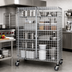 Thumbnail image #2 for Mobile Wire Security Cage Shelving Unit with Locking Doors