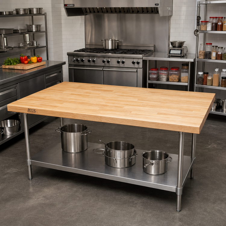 Product image #2 for John Boos 60-Inch x 36-Inch Edge Grain Maple Work Table Top