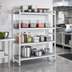 Thumbnail image #2 for Fermostock 4-Tier Starter Polymer Shelving Unit, 66 Inch H x 47 Inch W x 22 Inch D, Gray