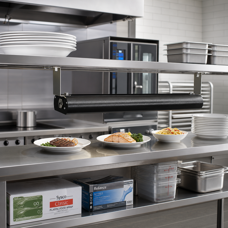 Product image #2 for Vollrath 72-Inch Low Profile Unlighted Single Strip Heat Lamp, Black Powder-Coated Aluminum