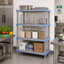 Thumbnail image #2 for Quantum Millenia 4-Shelf Stationary Polymer Shelving Starter Unit, 48 x 18 x 62 Inches, Gray