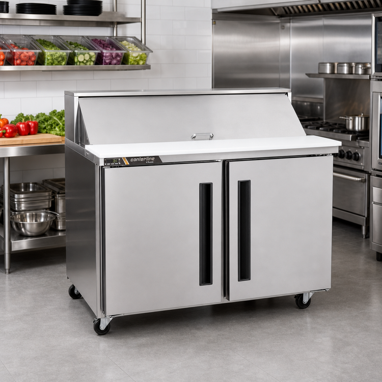 Product image #2 for Centerline by Traulsen 36-Inch Two-Section Mega Top Prep Table Refrigerator with Solid Left/Left Doors
