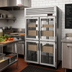 Thumbnail image #2 for Turbo Air PRO Series Pass-Thru Heated Pizza Holding Cabinet, 2-Section, 53 Cu. Ft., Glass Front/Solid Rear Half Doors