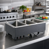 Thumbnail image #2 for Vollrath Three-Well Full-Size Electric Drop-In Hot Food Well with Thermostatic Controls, Wet Operation, Manifold Drain, 208V