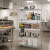Thumbnail image #2 for Quantum 36-Inch W x 36-Inch D x 86-Inch H Wire Shelving Starter Kit with 5 Shelves, Chrome Plated