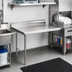 Thumbnail image #2 for Eagle Group Straight Clean Dishtable, Left-to-Right Operation, 36 x 30 x 43-1/2 Inches, 16/430 Stainless Steel Top, 8-Inch Backsplash
