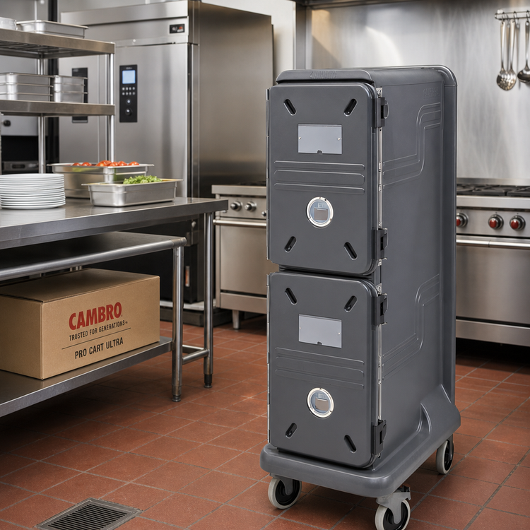 Product image #2 for Cambro Pro Cart Ultra Insulated Front-Loading Hot Food Pan Carrier with 2 Passive Compartments