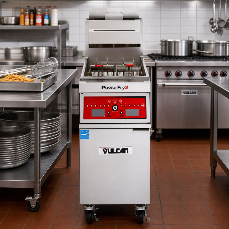 Product image #3 for Vulcan PowerFry3 High-Efficiency 65-70 lb. Capacity Free-Standing Gas Fryer with Programmable Computer Controls