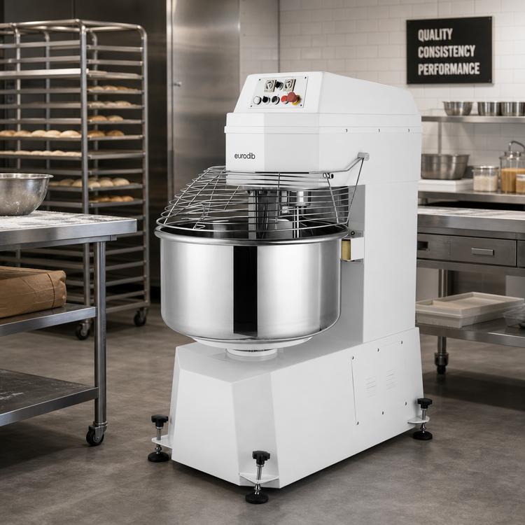 Product image #3 for Eurodib Spiral Dough Mixer with 137 Qt Bowl, 110 lb (50 kg) Kneading Capacity, 2-Speed, 208V, 3-Phase