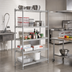 Thumbnail image #2 for Eagle Group Add-On 5-Tier Wire Shelving Unit with QuadTruss®, 42W x 24D x 86H, Stainless Steel Finish