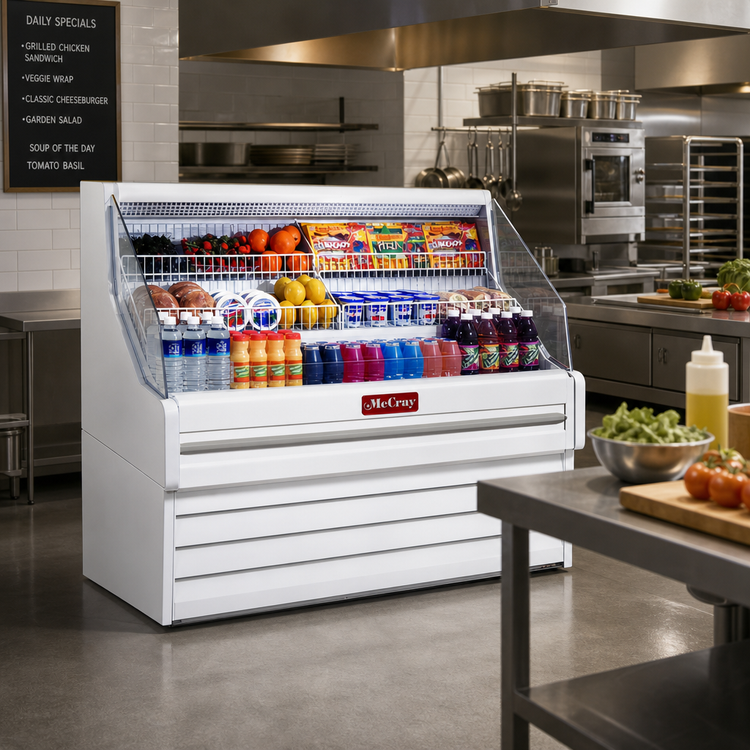 Product image #2 for Howard-McCray Ovation Series R-OS30E-5 Remote Straight Plexi Open Impulse Merchandiser, 63-Inch Wide