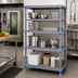 Thumbnail image #2 for Quantum Millenia 4-Shelf Stationary Polymer Starter Shelving Unit, 36W x 24D x 62H, Gray