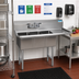 Thumbnail image #2 for BK Resources Three-Compartment Convenience Store Sink with Right 15-Inch Drainboard, 47-1/2 x 19-13/16 in