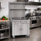 Thumbnail image #2 for Southbend (Middleby) Platinum P48A-PPPP 48-Inch Gas Plancha Range with Convection Oven and Storage Cabinet, 1/2-Inch Plate