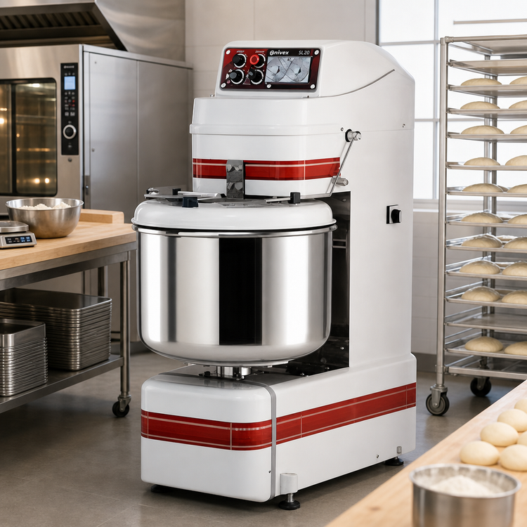 Product image #2 for Univex Silverline SL120 Fixed Bowl Spiral Dough Mixer, 180 Qt. Bowl, 265 Lb. Dough Capacity, 2-Speed
