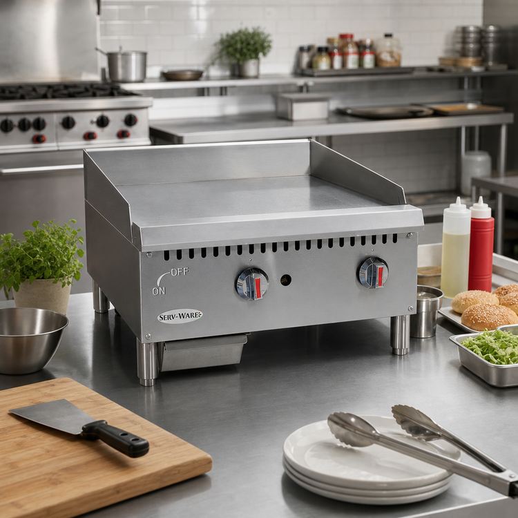 Product image #2 for Serv-Ware 24-Inch Thermostatic Natural Gas Griddle
