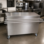 Thumbnail image #2 for BK Resources SECT-3072 72-Inch Stainless Steel Solid Top Serving Counter with 12-1/2-Inch Tray Drop Shelf