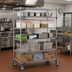 Thumbnail image #2 for Metro Super Erecta 5-Tier Wire Stem Caster Cart, 48 x 24 x 68 Inches, Chrome Plated