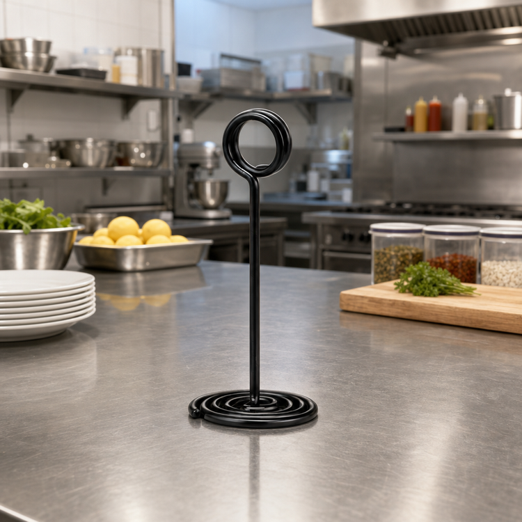 Product image #2 for Black 8-Inch Wire Loop Number Stand with Round Swirl Base