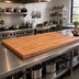 Thumbnail image #2 for Boos Block American Cherry Blended Edge Grain Wood Kitchen Countertop, 72 x 38 x 1-1/2 Inches, Varnique Finish