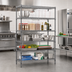 Thumbnail image #2 for Eagle Valu-Master 5-Tier Starter Wire Shelving Unit, 60W x 21D x 86H, Pewter Gray Epoxy
