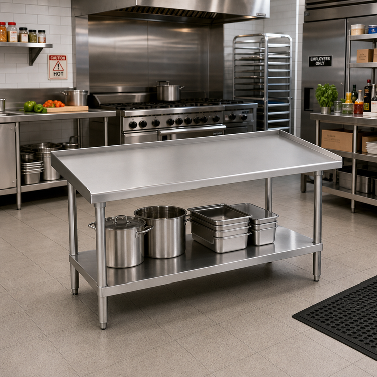Product image #2 for Advance Tabco Stainless Steel Equipment Stand with Adjustable Undershelf, 48 x 30 x 25 Inches