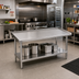 Thumbnail image #2 for Advance Tabco Stainless Steel Equipment Stand with Adjustable Undershelf, 48 x 30 x 25 Inches