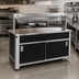 Thumbnail image #2 for Atlas Metal BLU-5-BU Buffet Style Mobile Utility Unit Serving Counter, 77.5 Inches Long