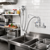 Thumbnail image #2 for T&S Brass B-0175 Wall-Mount Mixing Pre-Rinse Faucet Assembly with 8-Inch Adjustable Centers, 12-Inch Swing Nozzle, and 104-Inch Hose