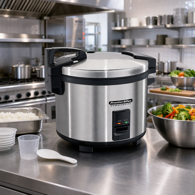 Product image #2 for Proctor-Silex Commercial 40-Cup Cooked Rice Cooker/Warmer, 120V, Stainless Steel