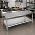 Thumbnail image #2 for John Boos 48 x 24 x 24 Inch Stainless Steel Equipment Stand with Adjustable Undershelf