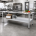 Thumbnail image #2 for New Age 84 Inch x 24 Inch Aluminum Knock-Down Undershelf for Work Tables
