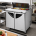 Thumbnail image #2 for Turbo Air Super Deluxe 36-Inch Two-Section Refrigerated Sandwich/Salad Prep Table, 10-Pan Opening, Rear-Mounted Self-Contained, Stainless Steel, 115V