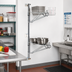 Thumbnail image #2 for Metro Super Erecta 24-Inch Chrome Plated 2-Tier Mid Unit Post-Type Wall Mount