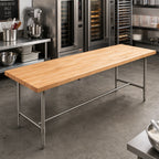 Thumbnail image #2 for John Boos BKSC58O Bakers' Table Top, 120 x 24 x 2-1/4 in, Edge-Grain Northern Hard Rock Maple, Penetrating Oil Finish