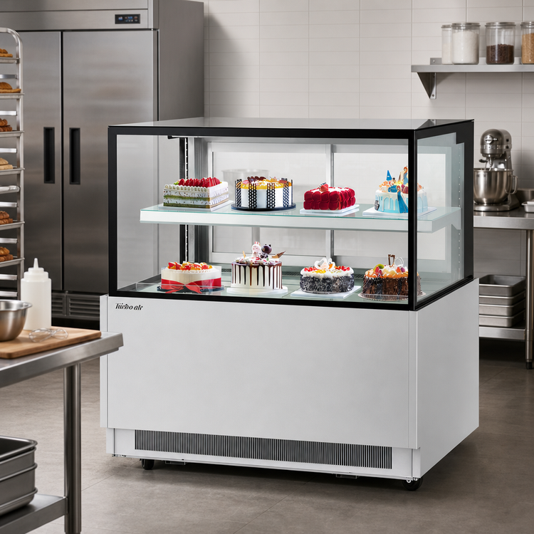 Product image #2 for Turbo Air TBP60-46NN-S Refrigerated Full-Service Bakery Display Case, 59-Inch Straight Glass, 15.7 Cu. Ft.