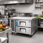Thumbnail image #2 for Everest Refrigeration ECB36D2 36-3/8-Inch Two-Drawer Chef Base Refrigerator, Self-Contained Side-Mounted, Stainless Steel