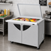 Thumbnail image #2 for Turbo Air Super Deluxe 48-1/4-Inch Two-Section Sandwich/Salad Mega Top Prep Table with Glass Lid, 18-Pan Capacity