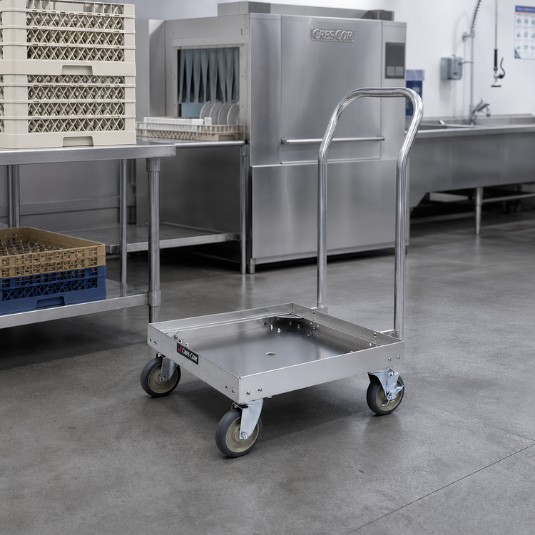 Product image #2 for Cres Cor Correctional Single-Stack Aluminum Dish Rack Dolly for 20 x 20 Racks